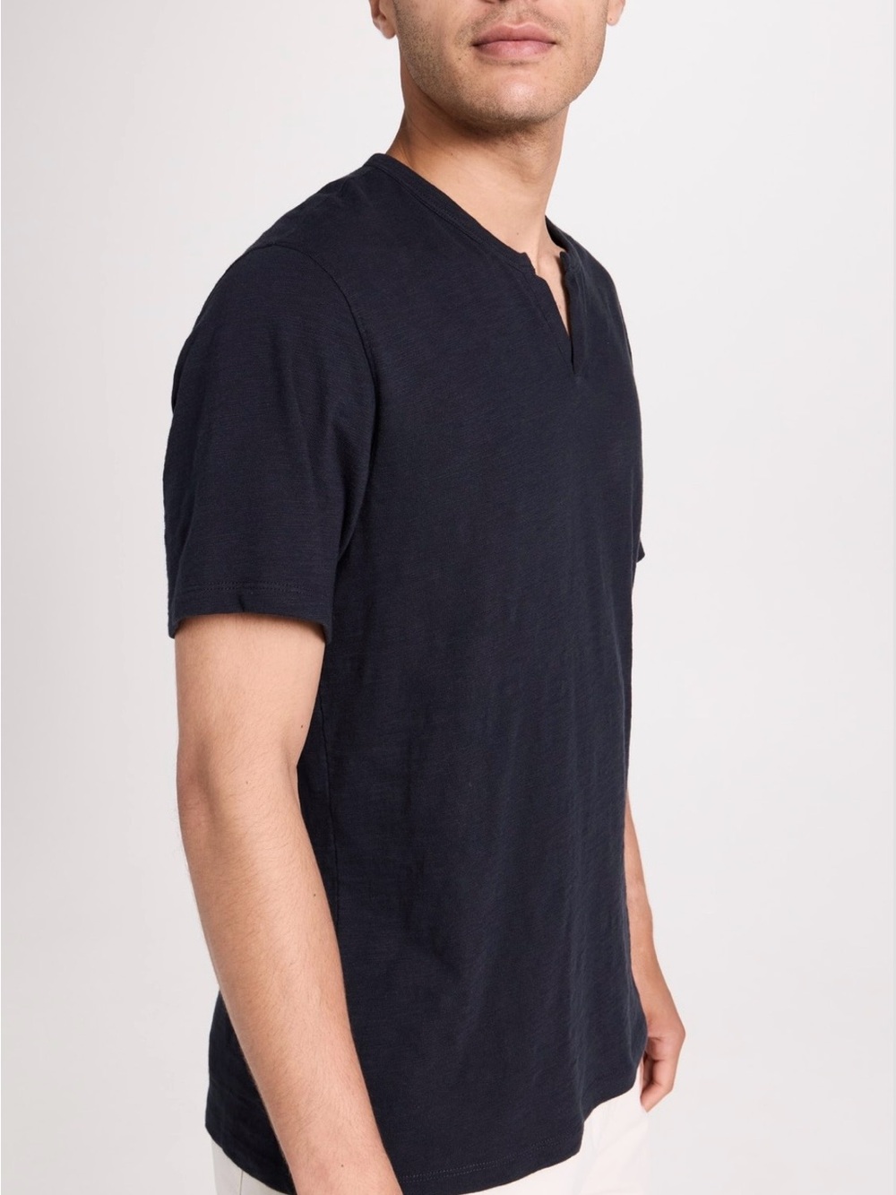 Vince Slub Split Neck Tee